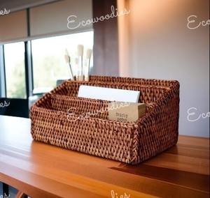 High Quality Art Style Natural Wicker <b>Holder</b> Multi-Functional <b>Pencil</b> Pen Wicker <b>Holder</b> <b>for</b> <b>Desk</b> Organizers and Accessories - Product Image 2