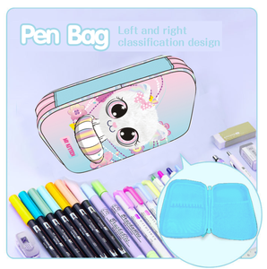 Juego de Mochilas Escolares para Niñas, Mochila Escolar con Dibujos Animados, 7 Piezas, Bolsa de Almuerzo, Estuche para Lápices, Botella de Agua, Cuaderno, Porta Tarjetas de Identificación, Poliéster - Product Image 4