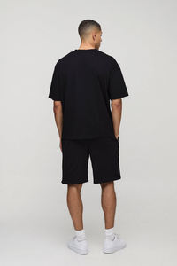 ชุดกางเกงขาสั้นและเสื้อยืดผ้าฝ้าย100% สำหรับผู้ชายชุดกางเกงขาสั้นผ้าฝ้ายขนาดใหญ่พิเศษออกแบบโลโก้ได้ตามต้องการ - Product Image 5