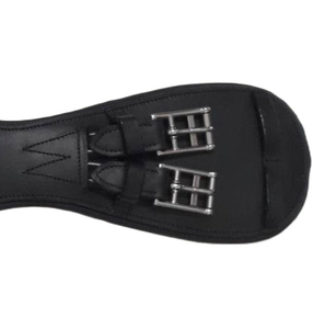 Sangle en cuir noir de qualité supérieure avec boucle à rouleau en acier inoxydable rembourré doux vente entière produit d'équitation équestre - Product Image 6