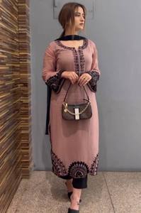 New Designer Heavy Chine Work <b>Top</b> with Dupatta <b>Indian</b> & Pakistani Clothing - Product Image 2