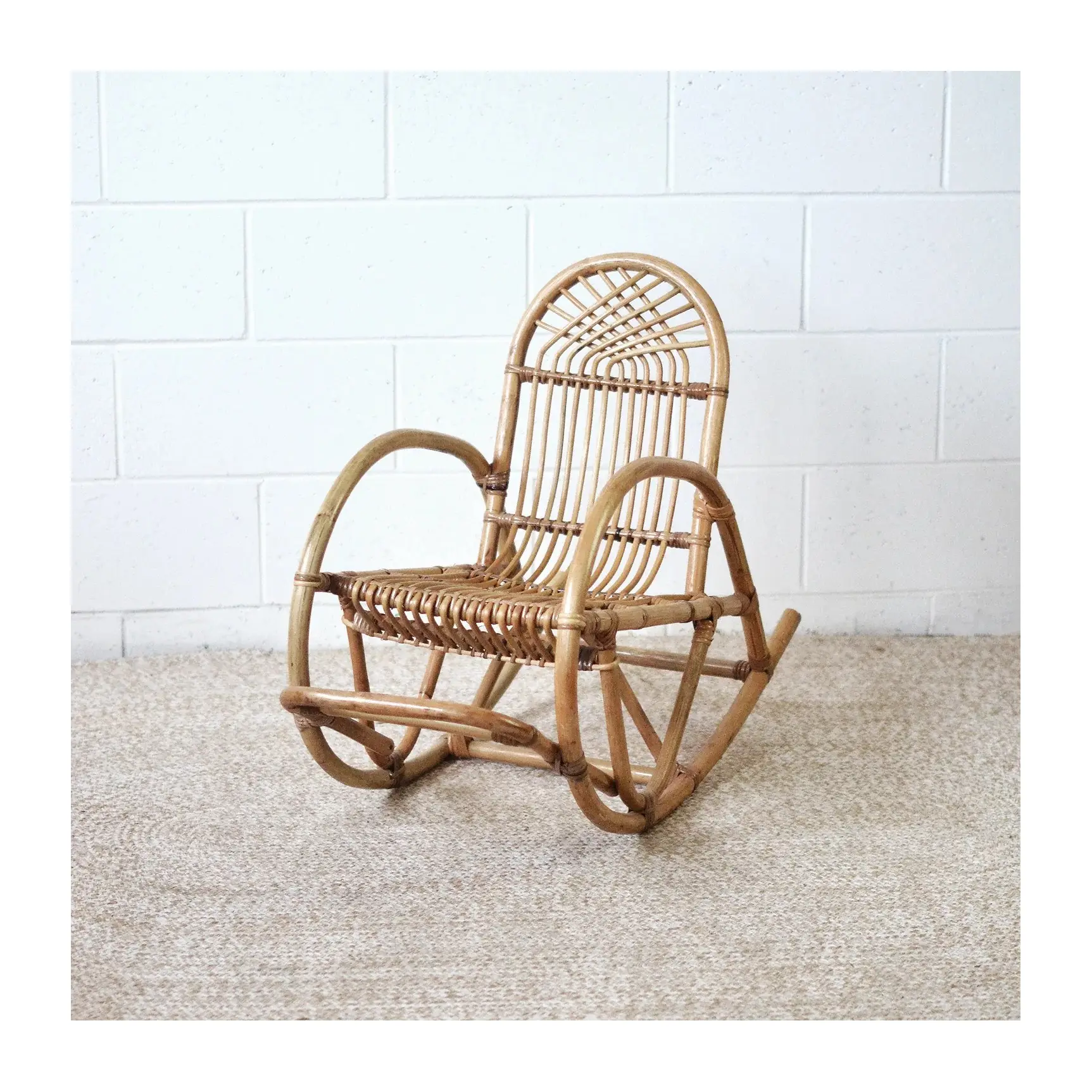 Rocking chair for kids rattan material wood children's rocker chairs cheap price from Vietnam