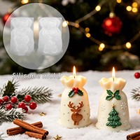 DIY Silikonform für Weihnachtsbaum-Geschenktüten und Duftkerzen Weihnachts-Rentier Back-/Kuchenform