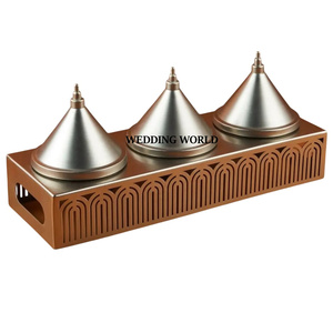 Bol à chocolat debout de table forme ronde bol à dates fini or mat vente chaude nouveau bol à chocolat de luxe - Product Image 4