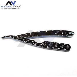 Rasoir droit personnalisé pour hommes et barbiers, meilleur cadeau pour petit ami, rasoirs old school avec manche recouvert de papier pour le rasage - Product Image 4