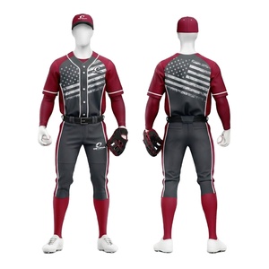 100% Polyester Material Made Heat Transfer Printed Short Sleeve <b>Baseball</b> Uniform Set Quick Dry & Breathable New Design 2026 - Product Image 1