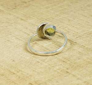 Green Peridot <b>Ring</b> 925 Sterling Silver Faceted Gemstone Jewelry Handmade Anniversary Gift - Product Image 4