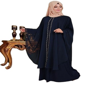 Printed Muslim Long Casual Sleeve Dress Plus Size Abaya Traditional Muslim Clothing Islamic Dress <b>Turkey</b> Two-piece Set <b>Clothes</b> - Product Image 1