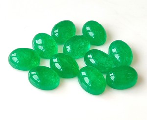 3x5mm-20x30mm ควอตซ์ทรงรีลายมรกตธรรมชาติสำหรับทำเครื่องประดับอัญมณีทรงหลวมแบบแบนราบ - Product Image 2