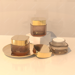 Bán Buôn Chất Lượng Cao Mỹ Phẩm Lọ Thủy Tinh Sang Trọng Mỹ Phẩm Container Với Nắp Nhôm Và Hộp Giấy - Product Image 3