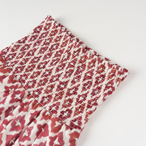 เซ็ตกระโปรงคล้องคอสำหรับฤดูร้อนชุดกันไฟฟ้าสถิตย์ทรงหลวมเอวธรรมชาติสไตล์หวานมีเชือกแขวนคอ - Product Image 6