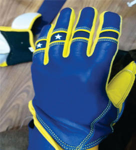 Gants de frappe de baseball de qualité professionnelle, fabriqués aux États-Unis, design célèbre, cuir fendu de qualité supérieure, antidérapant, logo et design personnalisés - Product Image 6