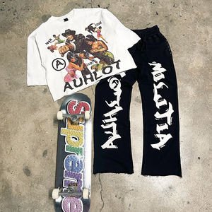 High Quality Custom DTG Print Sleeve Cotton Cut Saw Raw Hem Distressed Boxy Loose Fit <b>Cropped</b> T-Shirt for <b>Men</b> 100% Knitted - Product Image 3