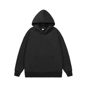 Logotipo personalizado ropa de calle de alta calidad 500 GSM 100% algodón polar grueso peso pesado suéter sudaderas con capucha de gran tamaño hombres - Product Image 2