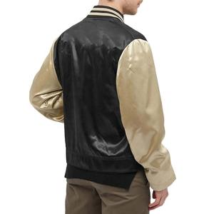 Chaqueta de Satén con Estampado por Sublimación OEM, Último Diseño, Chaqueta de Invierno de Satén Personalizada para Hombre con Bordado, Cuello y Puños Acanalados - Product Image 6