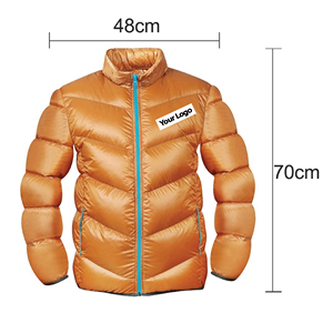 Veste polaire d'hiver de luxe personnalisée pour hommes, manteaux chauds en toile de créateur avec placement de logo à col montant sur le devant - Product Image 2