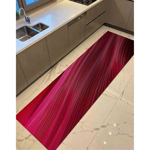 Red & Pink Abstract <b>Rug</b>: Modern Salon Decor, Accent <b>Rug</b>,<b>Chenille</b> <b>Rug</b> - Product Image 4