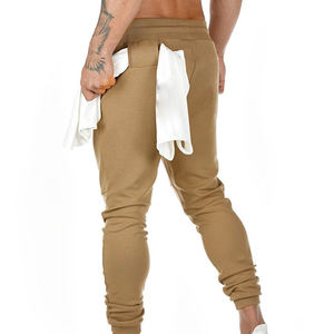 Pantalones de Algodón para Hombre, Ropa de Gimnasio Suave y Pesada con Toalla, Pantalones Deportivos Informales Sueltos de Gran Tamaño, Transpirables, Sólidos - Product Image 2