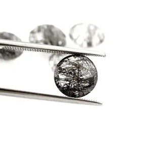 Piedras Preciosas de Cuarzo Rutilado Negro Natural de 3 mm, Certificadas por IGI, Calidad AAA, Corte Brillante, Calibradas, Precio al por Mayor, Comprar en Línea - Product Image 1