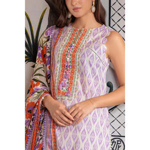 Traje de 3 Piezas para Mujer con Estampado Floral y Cuello Bordado CL-62185 - Product Image 4