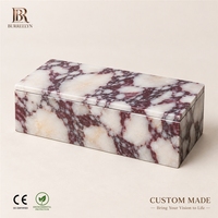 Boîte à mouchoirs en pierre de travertin naturel de luxe pour hôtel et appartement, support de serviettes en travertin, boîte de rangement pour papier