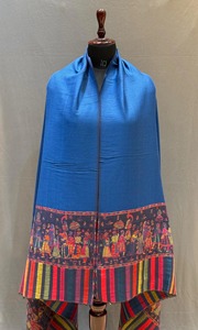 Kashmiri <b>Shawl</b> with Full Hand Embroidery Premium Wool Stylish Winter Wear for <b>Ladies</b> and Gifting - Product Image 2