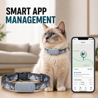 Système de localisation sans fil Qcool pour animaux de compagnie, outil anti-perte avec contrôle de localisation, collier GPS lumineux LED pour animaux de compagnie pour la promenade en extérieur
