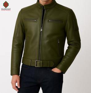 Chaqueta Bomber de Cuero Sintético Hecha a Mano, Chaqueta de Motociclista Ajustada, Abrigo Informal Sólido de Invierno con Cierre de Cremallera, Servicio OEM - Product Image 4