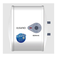 Chauffe-eau électrique indirect Son Ha pour usage domestique - 15/20/30L, en plastique, à économie d'énergie, avec affichage LED, design cylindrique moderne et arrondi