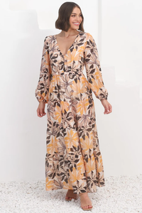ร้อนขายฤดูร้อนMaxi Swingชุดผู้หญิงนุ่มBohoสไตล์Ruffles FitและFlare Silhouetteดอกไม้วันหยุดทะเลชุด - Product Image 4