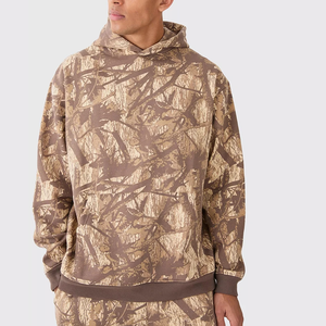 Suéter de camuflaje de gran tamaño de algodón personalizado de alta calidad para Hombre Sudaderas con capucha y sudaderas con estampado de pantalla - Product Image 2