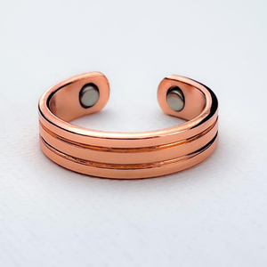 2024 à la mode en gros chrétien célèbre bijoux non enduit solide pur large bague en cuivre pour hommes et femmes deux tons 22 Cm bague - Product Image 5