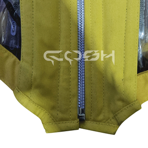 Corsé de algodón amarillo con paneles laterales transparentes de PVC y cremallera frontal |   Top Corset de Moda Urbana - Product Image 4