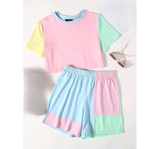 Conjuntos de Top Corto y Pantalones Cortos de Alta Calidad para Mujer, de Algodón Sólido, Ajustados, Transpirables, con Diseño de Logotipo Personalizado - Product Image 6