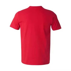 เสื้อยืดผ้าฝ้าย100% สีแดงสำหรับผู้ชายเสื้อยืดพิมพ์โลโก้ขนาดพลัสไซส์ XXXXXXL ออกแบบได้ตามต้องการ - Product Image 3