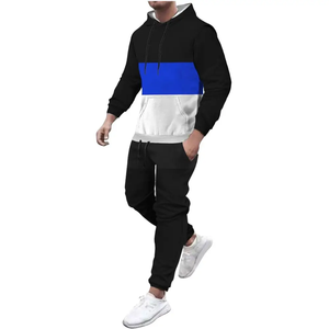 Conjunto Deportivo Personalizado con Logotipo para Hombre, 100% Algodón, Transpirable, para Otoño e Invierno, con Pantalones, Venta al por Mayor - Product Image 3