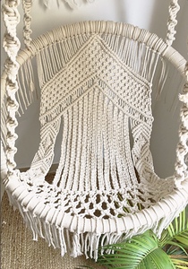 100% fait à la main bohème macramé balançoire intérieur extérieur suspendu hamac chaise tissé à la main avec balançoire Design - Product Image 6