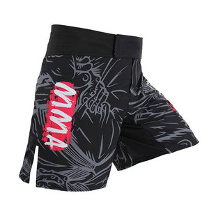 Pantalones Cortos de MMA para Kickboxing, Boxeo y Muay Thai, Fabricados en Fábrica, Lavados, Elásticos, Transpirables, de Secado Rápido, 100% Algodón/Poliéster - Product Image 1