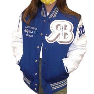 Chaquetas universitarias personalizadas de alta calidad para mujer, chenilla bordada, retales de lana, cuero, estampado, bordado de alta calidad - Product Image 1