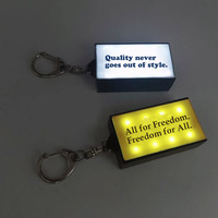 Porte-clés portable lumineux LED personnalisé avec logo promotionnel en alliage de zinc et plastique ABS de la marque JR