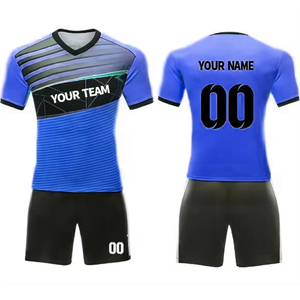 Conjunto de camisetas de fútbol de secado rápido personalizado, uniformes de fútbol unisex con tecnología de sublimación e impresión para jugadores de fútbol - Product Image 4