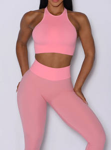 Mallas de yoga para mujer con logotipo personalizado Peach Burst Figure Scrunch, mallas transpirables de secado rápido y cintura alta, ropa deportiva, mallas de entrenamiento para gimnasio para mujer - Product Image 5