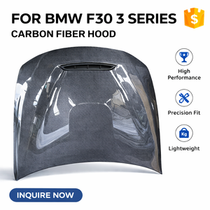 Cofano in Fibra di Carbonio con Presa d'Aria per BMW Serie 3 F30 (2013-2019) | Ricambio Cofano Anteriore Stile GTS | Montaggio Tipo Originale - Product Image 1