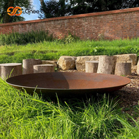 Grand bol à feu rond en acier corten Conception simple Brasero portable pour le chauffage extérieur Foyer utilisant du bois de chauffage