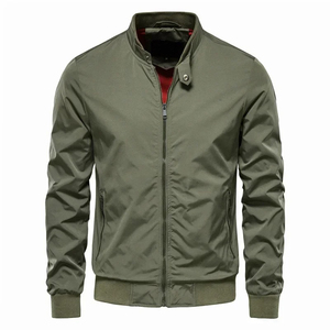 Nueva chaqueta de otoño para hombre, abrigos a prueba de viento para exteriores de alta calidad para hombre, chaqueta de béisbol con cuello levantado a la moda coreana, piel de oveja - Product Image 6
