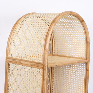 Sustainable Natural <b>Rattan</b> Cabinet | Handmade Woven Cupboard with <b>Doors</b> | Modern Safe Eco-Friendly Storage Furniture for Bedroom - Product Image 3