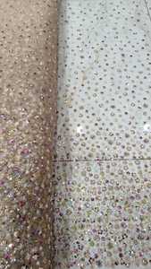 Textile Raw Material Handwork Beads Imported Net <b>Fabric</b> with Sequence Work Net <b>Fabric</b> at Affordable Price - Product Image 6