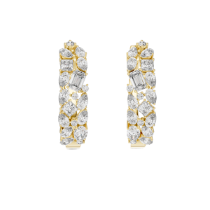 0.403 ct Diamond <b>Hoop</b> <b>Earrings</b> in 18kt, 14kt, 10kt Gold & 925 <b>Silver</b> Moissanite & Lab-Created Diamonds VVS-VS Clarity, EF - Product Image 2