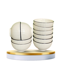 Offre Spéciale – Bols à Riz en Porcelaine Écologiques Effet Craquelé – Services de Table Élégants pour 6 à 10 Personnes – Marque TUYET DUNG – Fabriqué au Vietnam