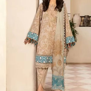 2025 nouveau Design belle qualité dames non cousues pelouse Salwar Kameez avec Dupatta tenue décontractée pour les femmes - Product Image 1